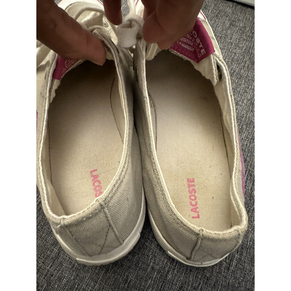 Lacoste L33 Canvas Croc Womens Casual Athletic Sneakers Size US 8 - Picture 5 of 7